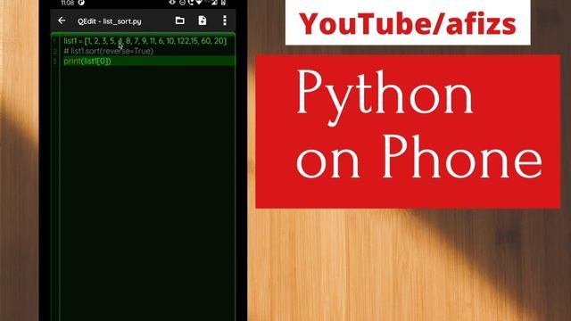 Python on Phone 8: Reverse sort & slicing Lists in Python смотреть онлайн