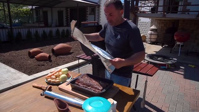 МЯСО ЗАПЕЧЕННОЕ на МАНГАЛЕ смотреть онлайн