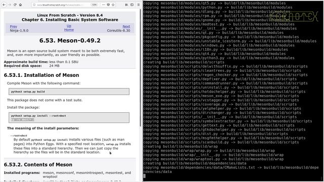 LFS on an Intel i486 Episode 131 - 6.53. Meson-0.49.2 смотреть онлайн
