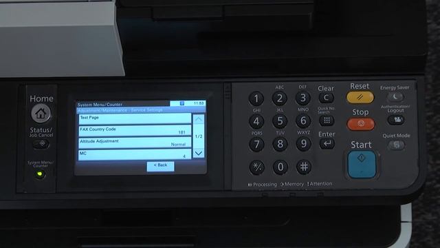 ECOSYS M5526cdw - Altitude Adjustment