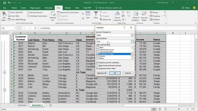 Subtotals within Subtotals in Excel by Chris Menard смотреть онлайн