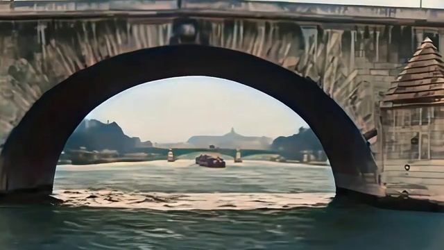 Paris 1920s In Color, Trip On The Seine & Eiffel Tower [60fps, Remastered] W/sound Design Added
