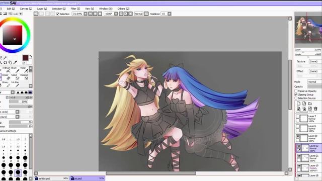 [Speedpaint] Panty and Stocking with Garterbelt - Angel Sisters смотреть онлайн