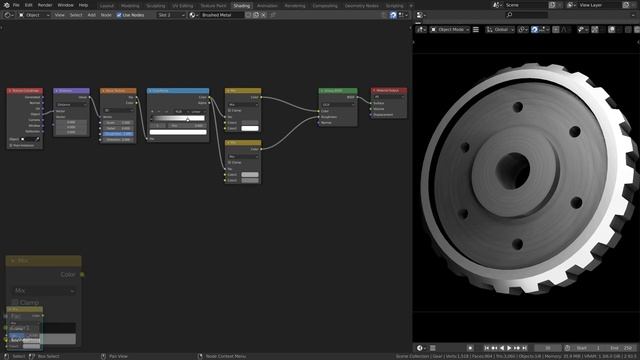 Fast and easy circular BRUSHED METAL texture in Blender (Easy Nodes) смотреть онлайн