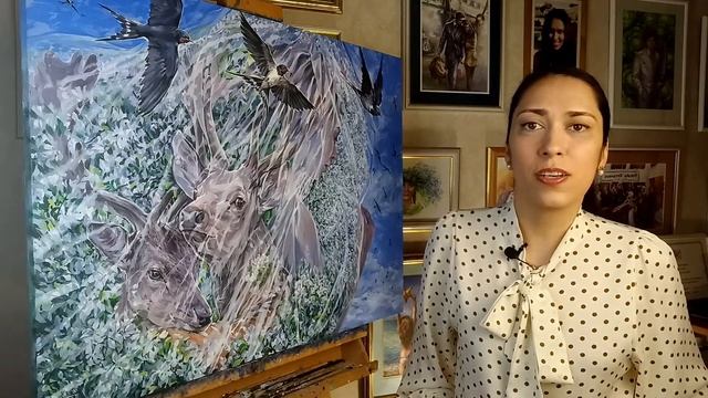 ХРУПКОЕ ЖЕНСКОЕ ОБАЯНИЕ! Благоухание весны! Описание картины "Покрывало" / художник Наталья Резанов смотреть онлайн