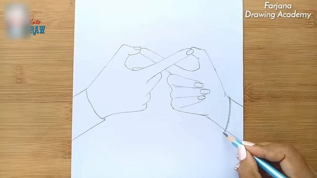 How to draw infinite love symbol with couple hand || pencil sketch || Valentine's Day special смотреть онлайн