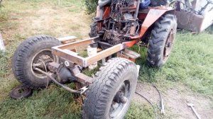 процесс установки и изготовления переднего моста на минитрактор