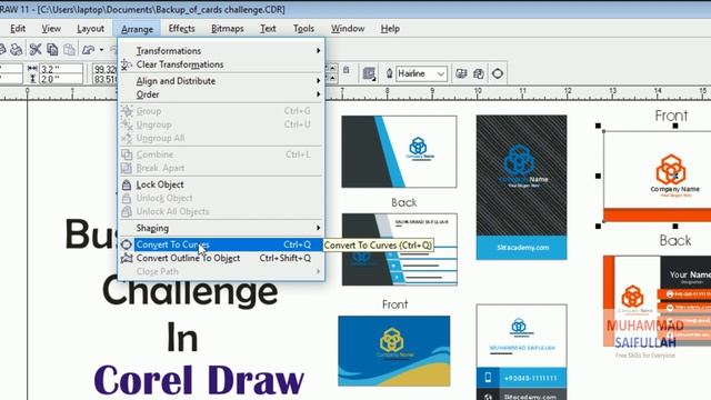 Introduction- How to Design 100 Business cards in Corel Draw in Urdu смотреть онлайн