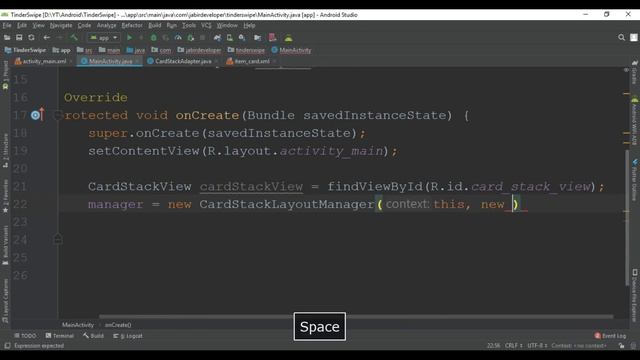 Create Tinder Swipe in Android Studio смотреть онлайн