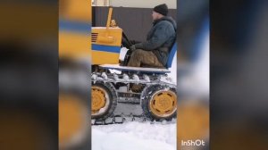 Самодельный гусеничный мини трактор