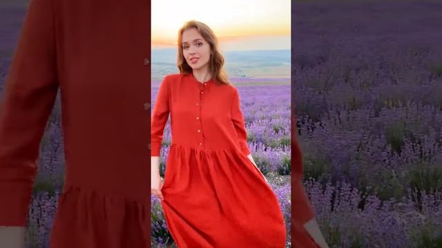 Платье "Сафари" терракот. Магазин "Мироносицы" mironositsy.ru смотреть онлайн