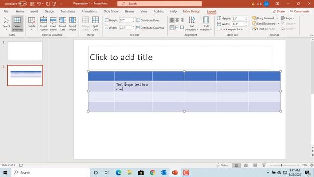 How to Resize Tables, Rows and Columns in Power Point - Office 365 смотреть онлайн