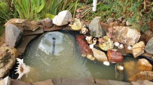 Фонтан в пруду на даче за 2 часа