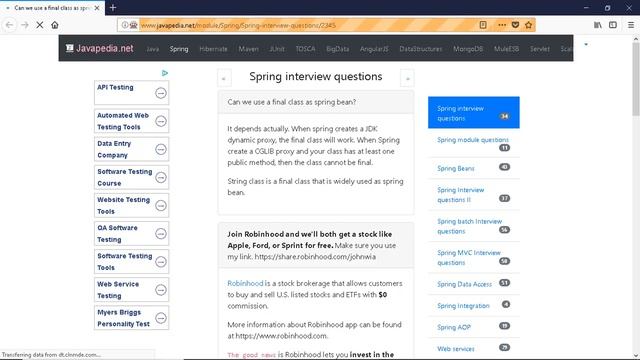 Can we use a final class as spring bean?
| javapedia.net смотреть онлайн