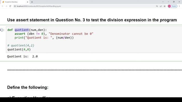 Solved Back Exercise Questions: Class 12 Exception Handling in Python: NCERT Computer Science| Lec смотреть онлайн