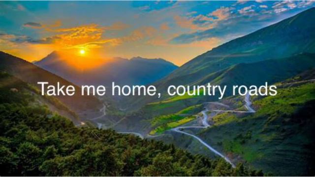 John Denver- country roads, take me home (lyric video) смотреть онлайн