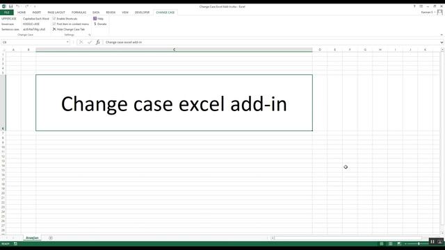 Change Case Excel Add-In Tutorial смотреть онлайн