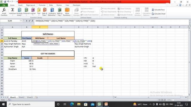 Excel interview questions and answers series part-2(First, Mid, Last Name, If for multiple criteria смотреть онлайн