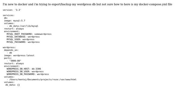 Wordpress: How do i export my database from docker? смотреть онлайн