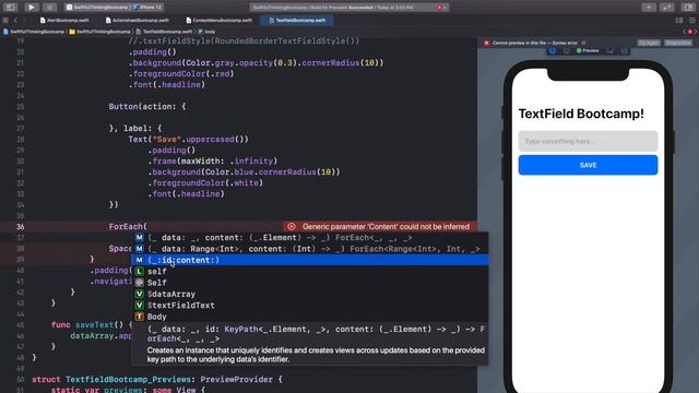 How to use TextField in SwiftUI | Bootcamp #35 смотреть онлайн