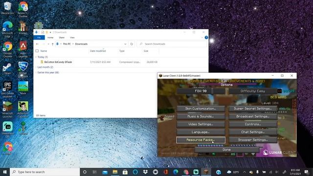 How To Download A Texture Pack In Lunar Client And Minecraft Still Works In 2022! смотреть онлайн