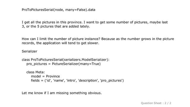 Django : How to limit number of records in Django Rest Framework reverse relations смотреть онлайн
