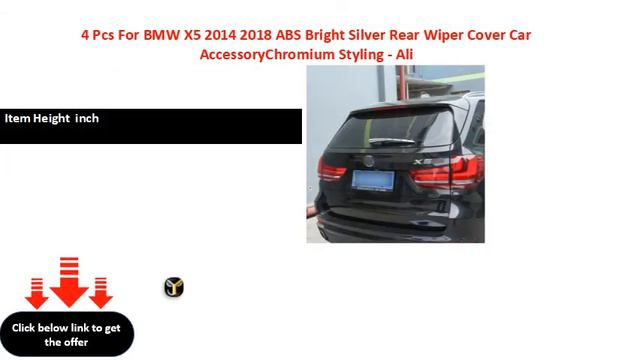 4 Pcs For BMW X5 2014 2018 ABS Bright Silver Rear Wiper Cover Car AccessoryChromium Styling Ali смотреть онлайн