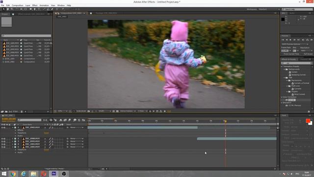 Как увеличить продолжительность временной шкалы (продолжительность видео) В  Adobe After Effects