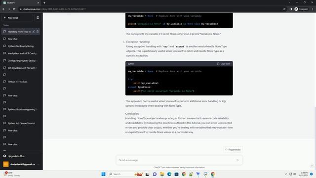 Good way of handling NoneType objects when printing in Python смотреть онлайн