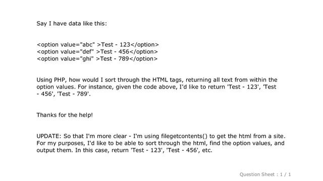 HTML : How do I strip data from HTML tags смотреть онлайн
