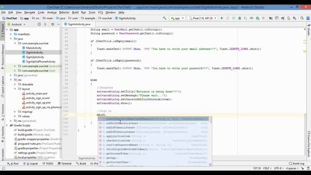 6 Sign In Firebase - Building Whatsapp, Telegram Like Chat App by Android Studio смотреть онлайн