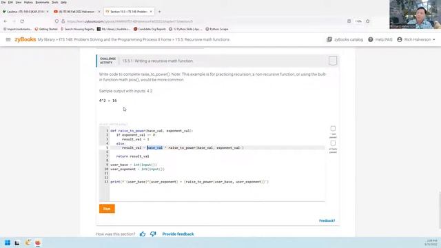ITS148 Fall 2022 Chapter 15 Recursive Functions смотреть онлайн