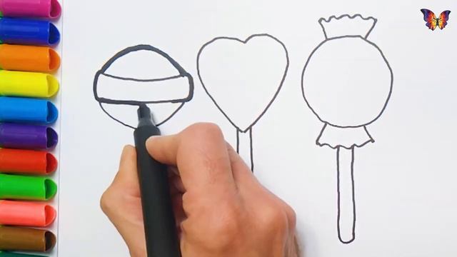 Как нарисовать конфеты. Рисуем вместе с ребенком. Простые раскраски для детей своими руками смотреть онлайн