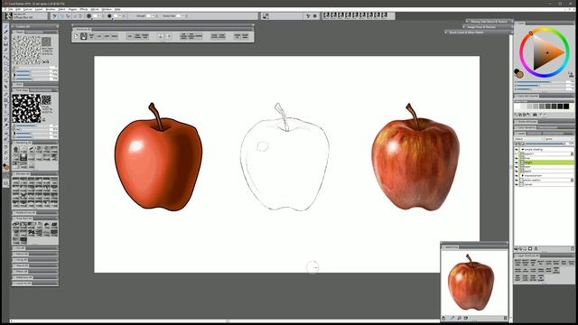 How to Paint an Apple in 3 Different Art Styles - Corel Painter Tutorial смотреть онлайн