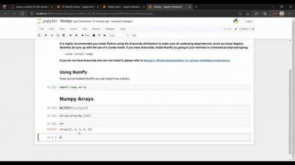 Numpy part 1 : install Numpy:  install Anaconda : Anaconda Navigator (anaconda3) : Numpy Arrays