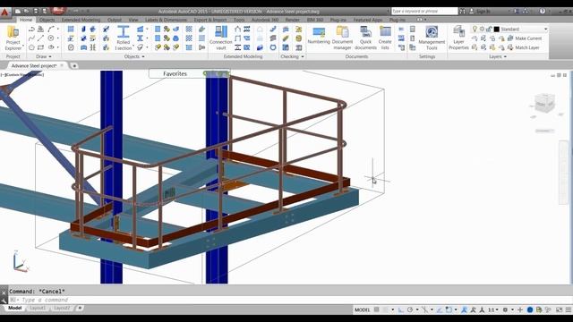 14 - Modifying platform dimensions with Autodesk Advance Steel смотреть онлайн