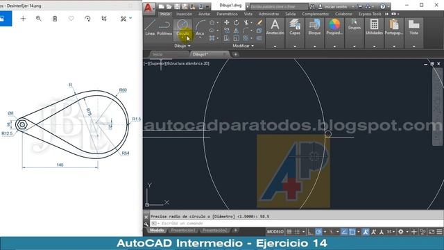 AutoCAD Intermedio - Ejercicio 14 смотреть онлайн