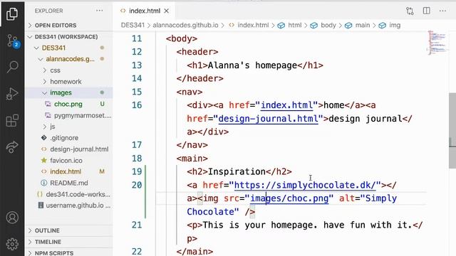 Part 1: HTML+CSS adding a clickable image to the homepage. смотреть онлайн