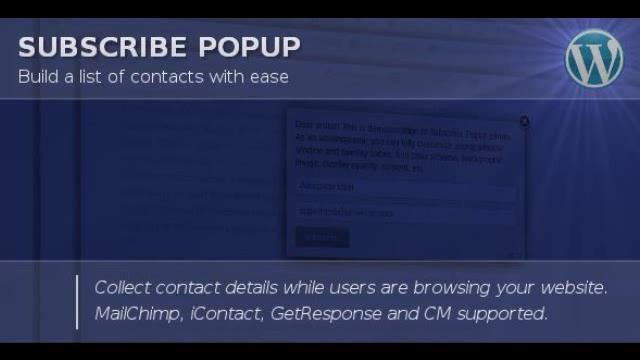 Preview Subscribe Popup WordPress смотреть онлайн