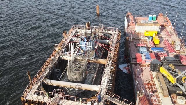 Строительство моста через Волгу Тольятти 27.10.2021. Двинули на 156 метров смотреть онлайн