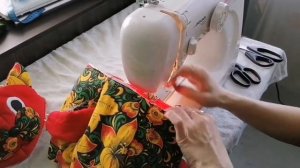 "Хохломской котик" грелка на чайник. 2 часть.