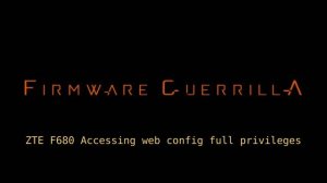 ZTE F680 Accessing web interface with full privileges