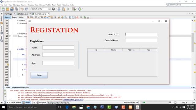 Registration Form using Java Mysql смотреть онлайн
