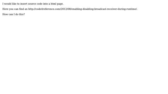 Insert java source code into a webpage смотреть онлайн