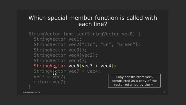 CS 106L Fall 2019 - Lecture 12: Special Member Functions (Screencast) смотреть онлайн