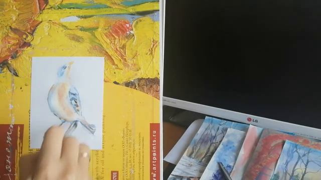 Рисуем воробья акварелью. ??️???#Рисование_для_всех, #DrawingForYou, #paintingtutorials