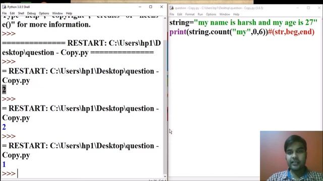String count() , endswith() startwith(), find() functions by harsh vardhan sir| Part 4 смотреть онлайн