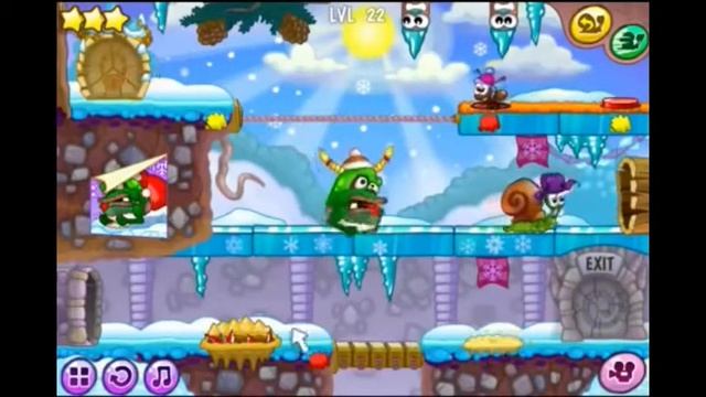 Игра улитка боб 6 продолжение Зимняя сказка 17 - 25 уровни смотреть онлайн