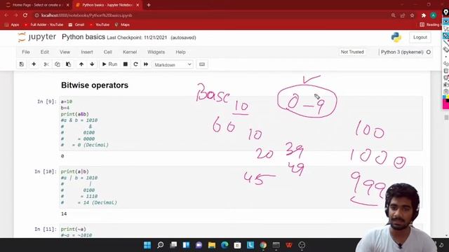 Membership operators and decimal to binary conversion (part-3) смотреть онлайн