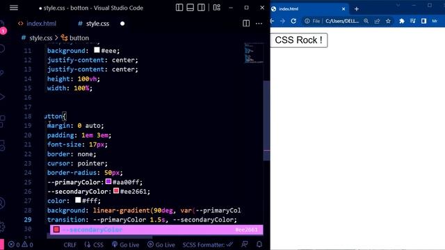 Button HTML CSS JS смотреть онлайн